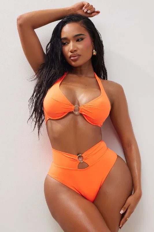 Adventures At The Beach 2 Piece Bikini - Neon Orange