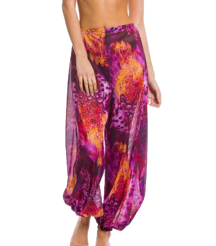 Purple Amalfi Tan Through Harem Pants