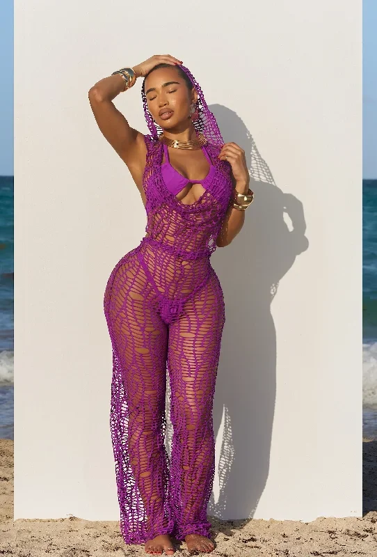 Aphrodite Cover Up Jumpsuit  - Amethyst