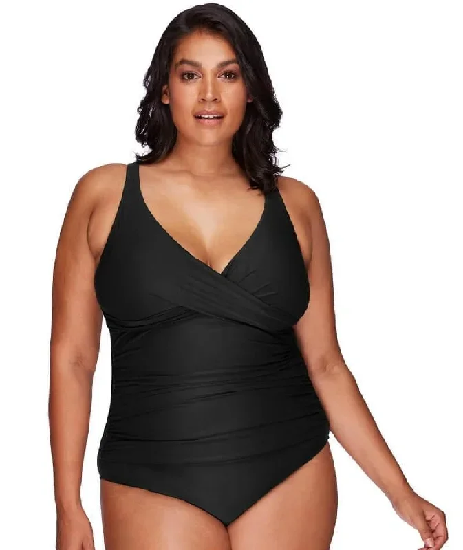 Artesands Hues Delacroix Cross Front D-G Cup One Piece Swimsuit - Black