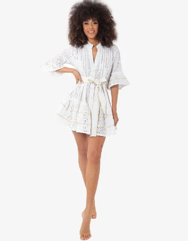 Aura Mini Dress - White