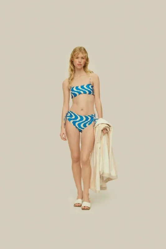 Blue Rippling Ombra Bikini Bottom