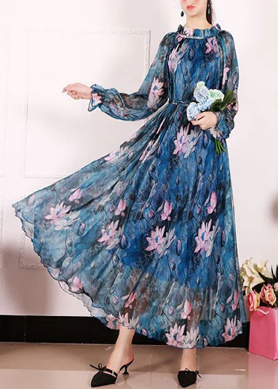 bohemian-blue-print-exra-large-hem-chiffon-beach-dresses-spring