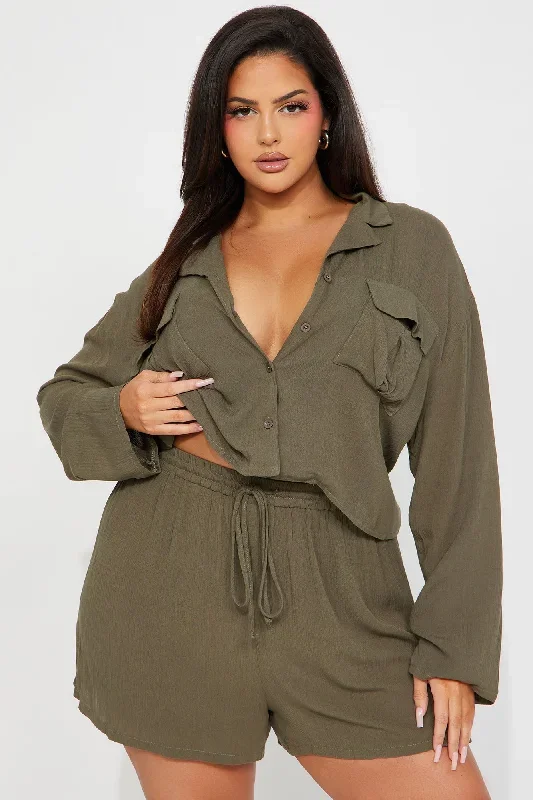 breezy-paradise-linen-pocket-cover-up-shorts-set-olive