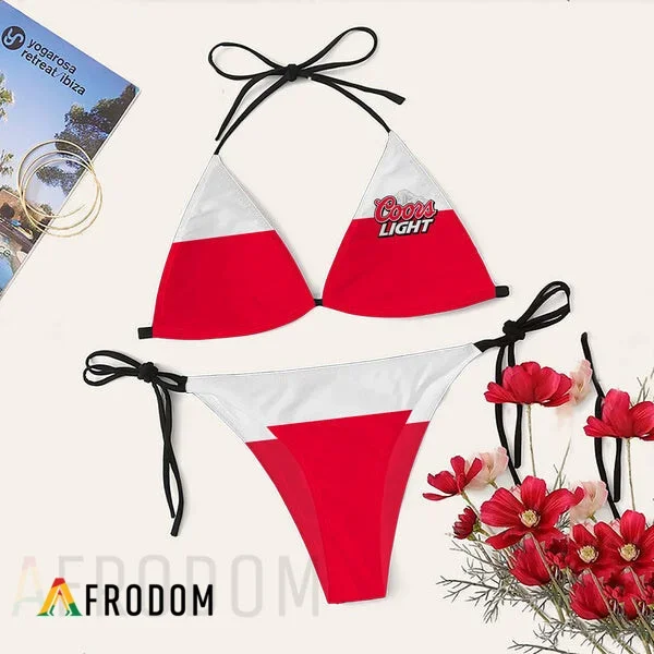 Coors Light Triangle Bikini Set Swimsuit