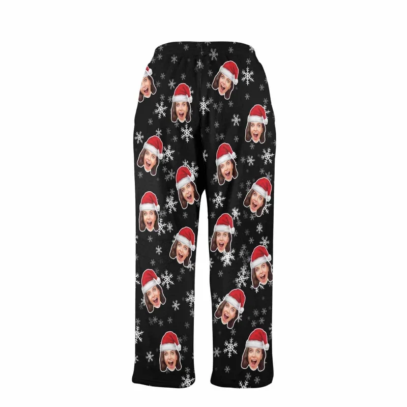 coral-fleece-pajama-trousers-custom-face-christmas-snowflake-warm-and-comfortable-sleepwear-long-pajama-pants-for-men-women