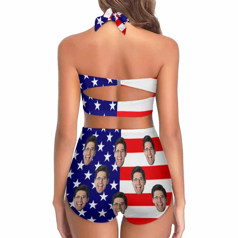 custom-face-american-flag-womens-bikini-swimsuit-long-short-kimono-chiffon-blouse-set