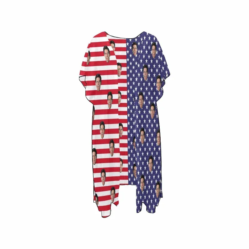 custom-face-american-flag-womens-bikini-swimsuit-long-short-kimono-chiffon-blouse-set