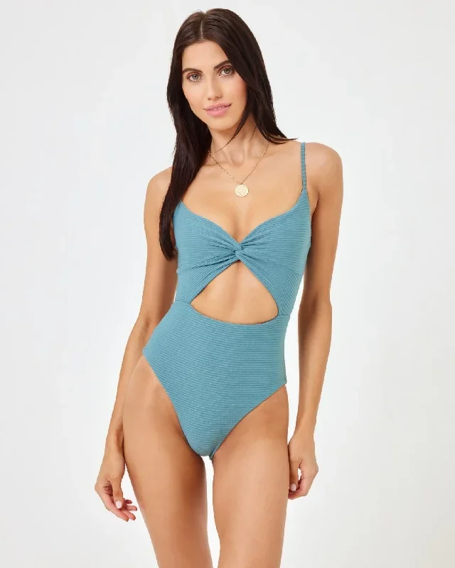 Eco Chic Repreve Kyslee One Piece Swimsuit - Slated Glass