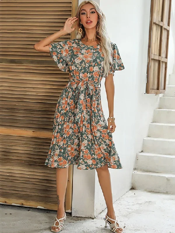 floral-ruffle-sleeve-women-dress-white-casual-bandage-midi-beach-dresses-elegant-vintage-pleated-party-dress-summer-2022-new