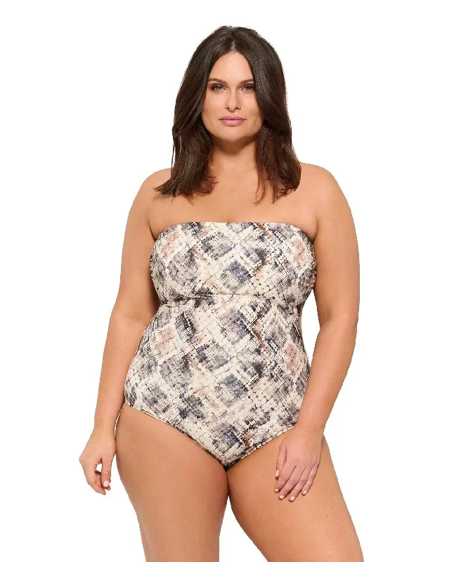 Gottex Mantaro Plus Size Bandeau One Piece Swimsuit