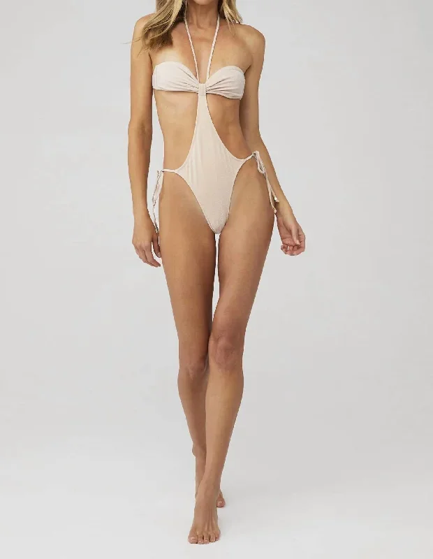 Jade One Piece In Ivory Lurex