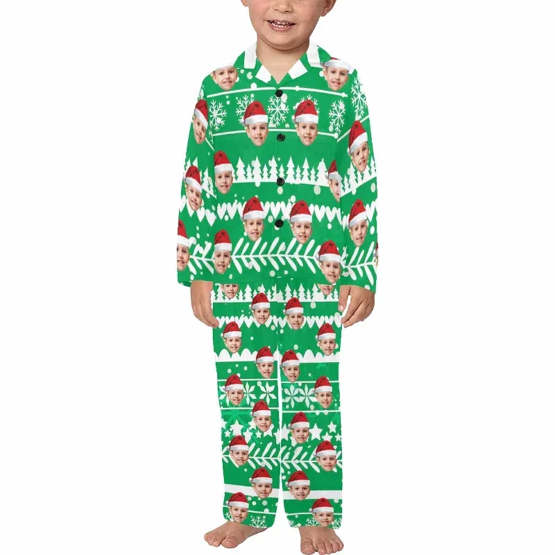 kids-pajamas-custom-face-sleepwear-personalized-christmas-pajama-set