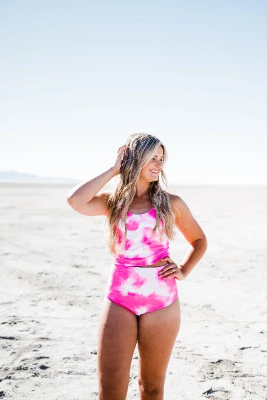 Leisure Reversible Bottoms |  Neon Pink & Tie Dye Pink