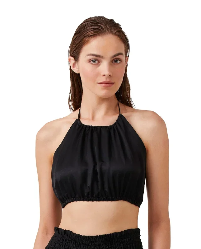 Luma Halter Crop Top Cover Up