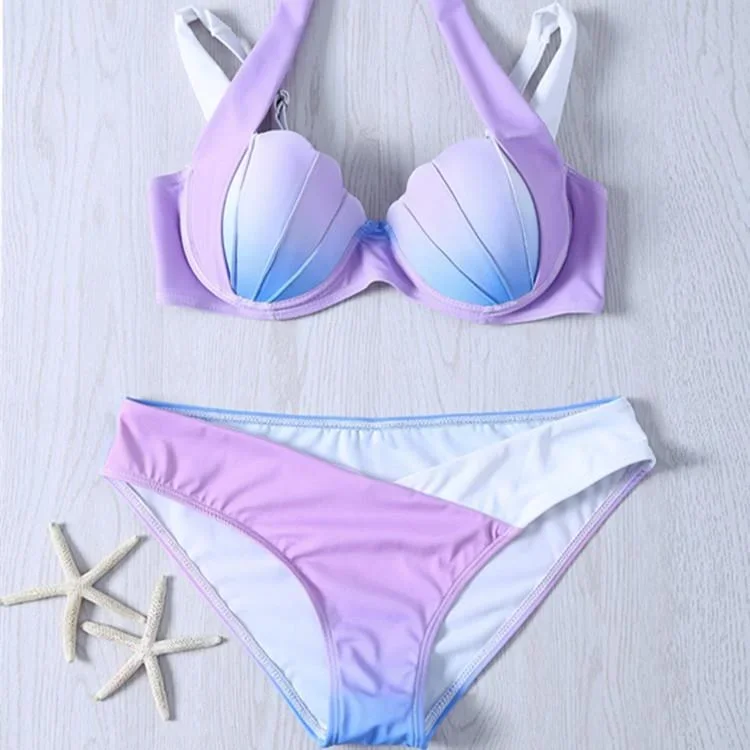 Mermaid 4 Gradient Shell Bikini Set