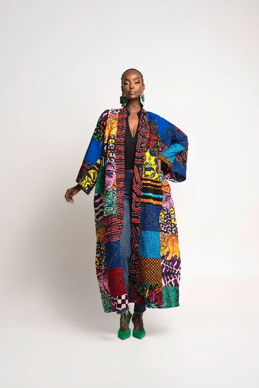 NANA PATCHWORK African Print LONG Kimono