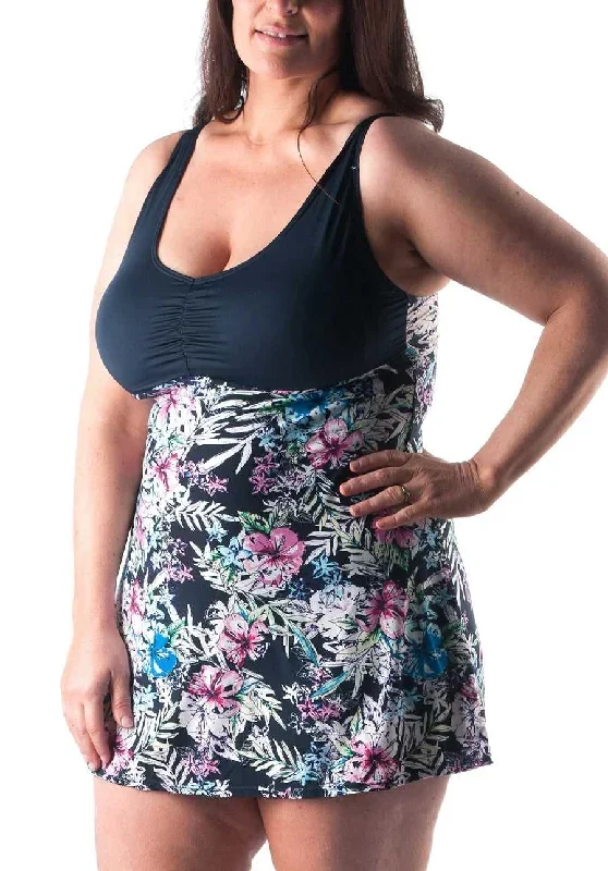 Cruise On Slimfit Plus Size Swimdress with Padded Bra