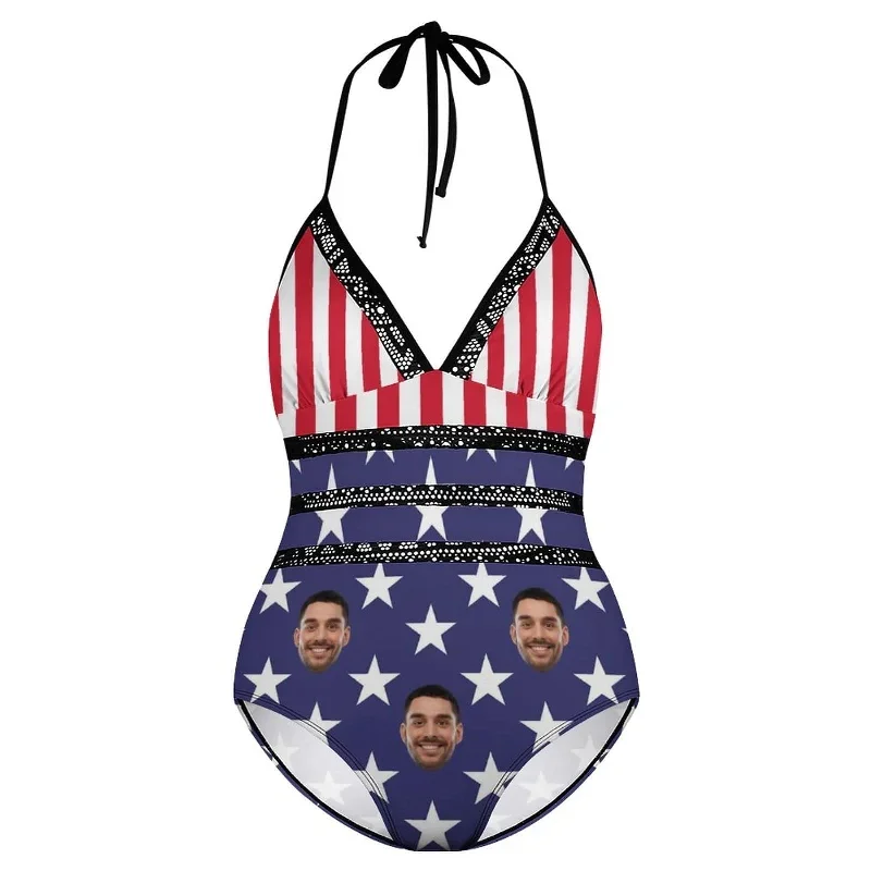 plus-size-swimsuit-custom-face-american-flag-personalized-one-piece-bathing-suit