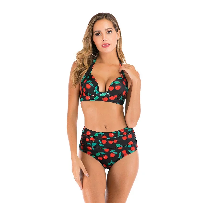 printed-high-waist-split-swimsuit