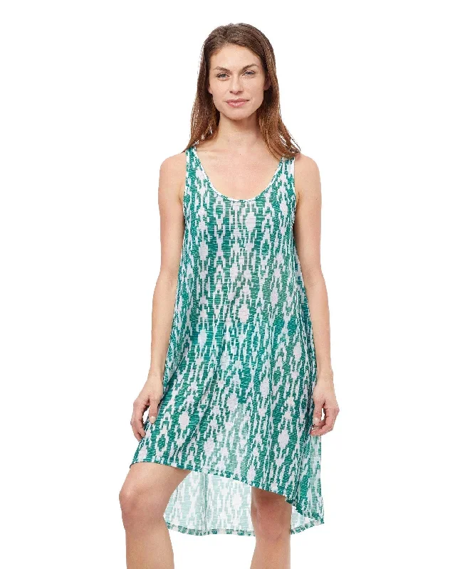 Profile By Gottex Iota High Low Mesh Beach Dress Cover Up