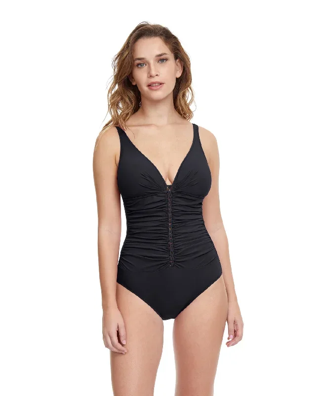 Profile By Gottex Tutti Frutti D-Cup V-Neck One Piece Swimsuit