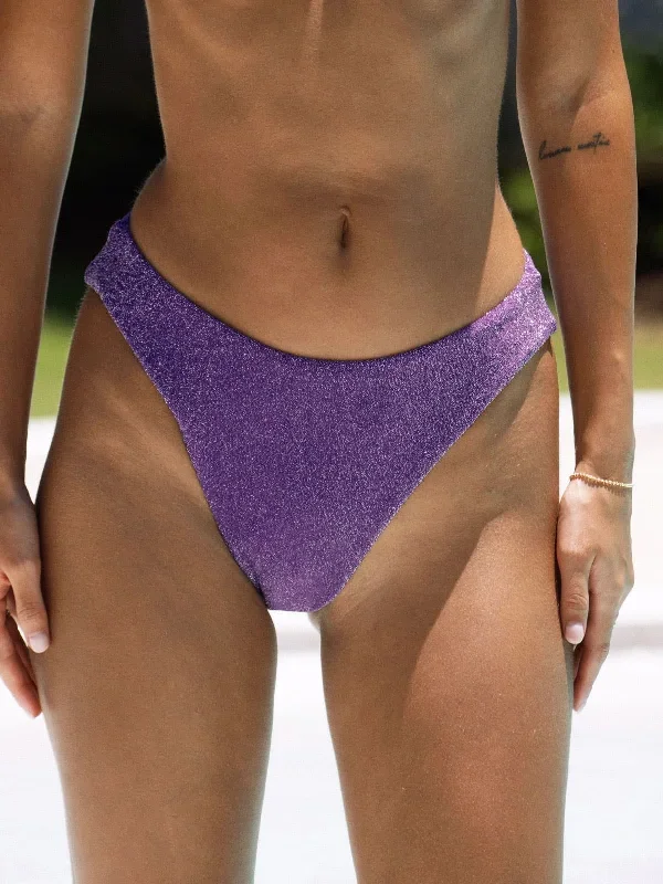 Purple Lurex Bikini Bottom