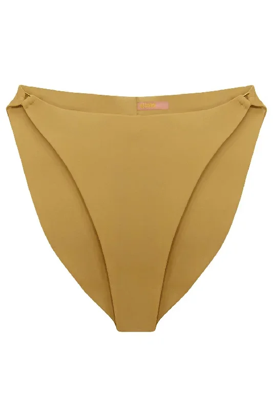 Radiya Golden Beige high waisted bikini bottom