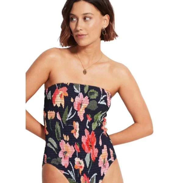 SEAFOLLY - Summer Memoirs Shirred Tube One Piece