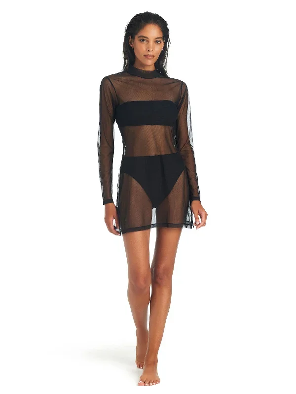 See It Through Cover-Up Dress Black