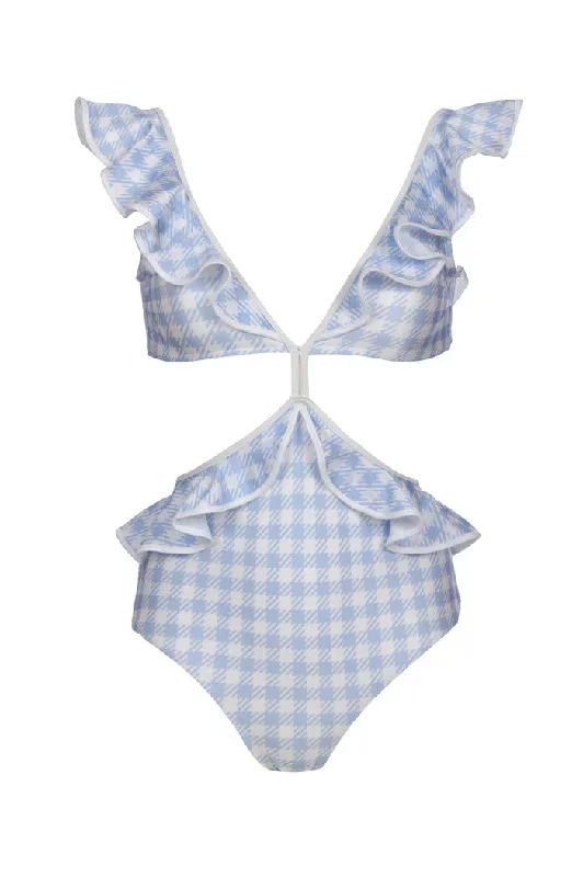 Shani Shemer - Zoe One Piece - Light Blue Gingham