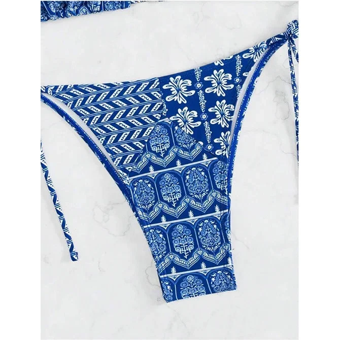 split-bikini-printing-stitching-bandage-swimsuit