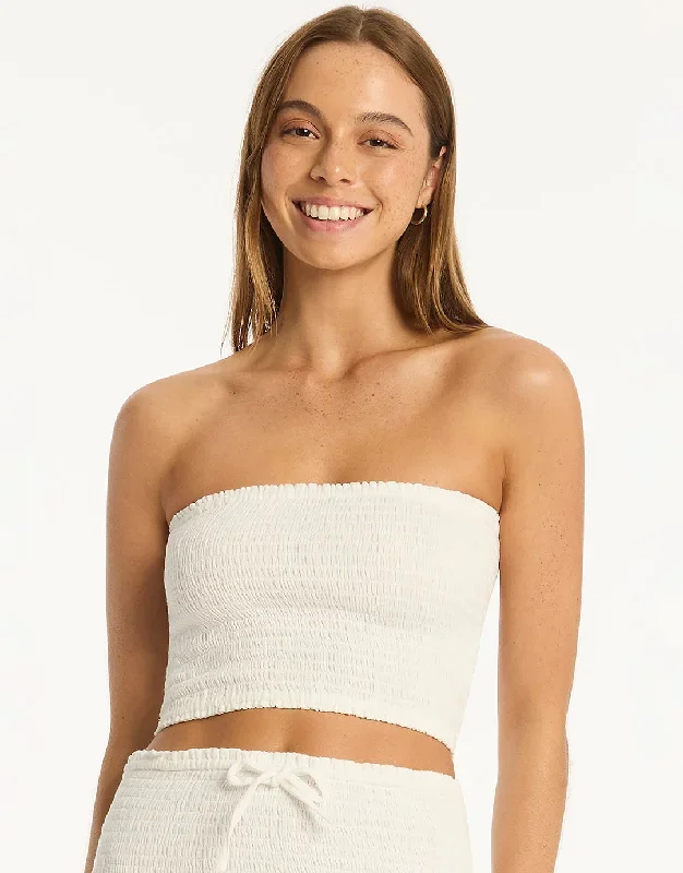 Sunset Beach Bandeau Top - White