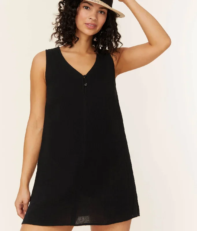 the-frades-mini-dress-cotton-gauze-black