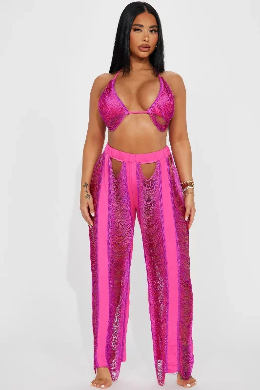 Vacation Hideaway 2 Piece Cover Up - Fuchsia