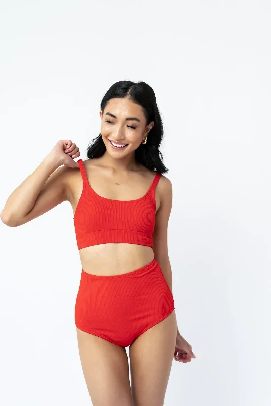 Wave Bottom | Poppy Red