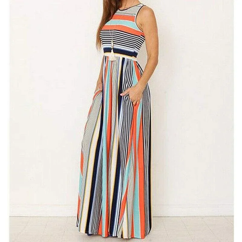 women-ladies-boho-stripe-bodycon-sleeveless-maxi-dress-pocket-high-waist-summer-beach