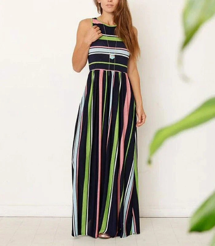 women-ladies-boho-stripe-bodycon-sleeveless-maxi-dress-pocket-high-waist-summer-beach